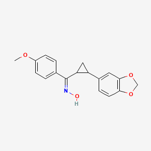 [2-(1,3-benzodioxol-5-yl)cyclopropyl](4-methoxyphenyl)methanone oxime
