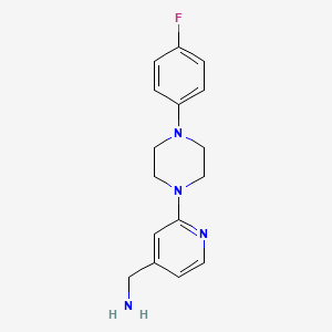 {2-[4-(4-Fluorophenyl)piperazin-1-yl]pyridin-4-yl}methanamine