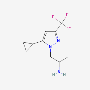 {2-[5-cyclopropyl-3-(trifluoromethyl)-1H-pyrazol-1-yl]-1-methylethyl}amine