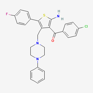 (2-Amino-4-[(4-(phenyl)piperazin-1-yl)methyl]-5-(4-fluorophenyl)thiophen-3-yl)-(4-chlorophenyl)methanone