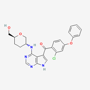 (2-Chloro-4-phenoxyphenyl)(4-(((3R,6S)-6-(hydroxymethyl)tetrahydro-2H-pyran-3-yl)amino)-7h-pyrrolo[2,3-d]pyrimidin-5-yl)methanone