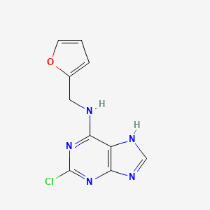 (2-Chloro-7H-purin-6-yl)-furan-2-ylmethyl-amine