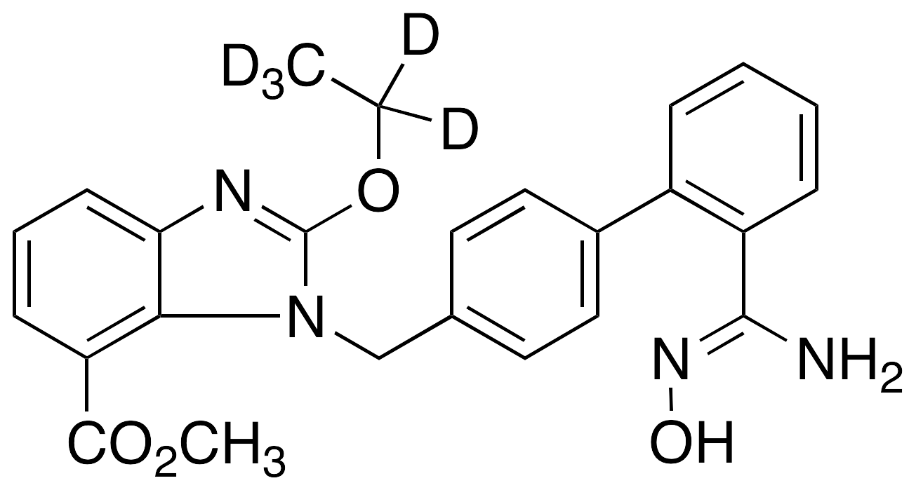 2-Ethoxy-d5-1-[[2'-[(hydroxyamino)iminomethyl][1,1'-biphenyl]-4-yl]methyl]-1H-benzimidazole-7-carboxylic Acid Methyl Ester