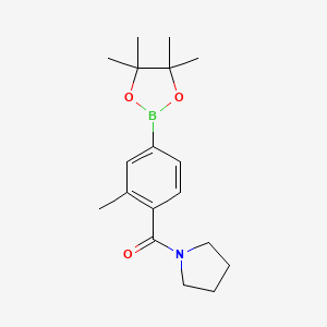 [2-Methyl-4-(4,4,5,5-tetramethyl-[1,3,2]dioxaborolan-2-yl)-phenyl]-pyrrolidin-1-yl-methanone