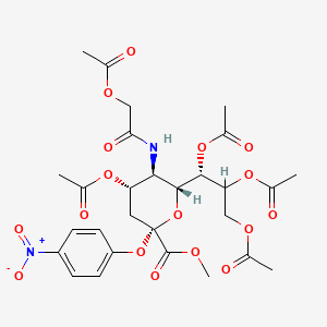 2-O-(p-Nitrophenyl)-4,7,8,9-tetra-O-acetyl-α-D-N-acetylglycolylneuraminic Acid Methyl Ester