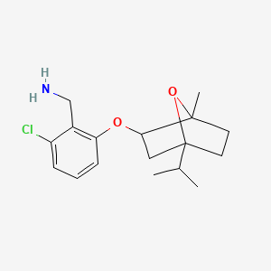 {2-chloro-6-[(4-isopropyl-1-methyl-7-oxabicyclo[2.2.1]hept-2-yl)oxy]phenyl}methanamine