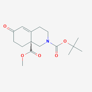 2-tert-butyl 8a-methyl (8aR)-6-oxo-1,2,3,4,6,7,8,8a-octahydroisoquinoline-2,8a-dicarboxylate