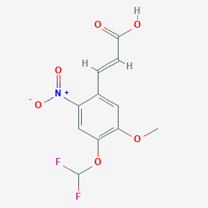 (2E)-3-[4-(difluoromethoxy)-5-methoxy-2-nitrophenyl]acrylic acid