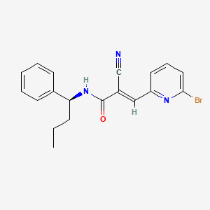 (2E)-3-(6-Bromo-2-pyridinyl)-2-cyano-N-[(1S)-1-phenylbutyl]-2-propenamide