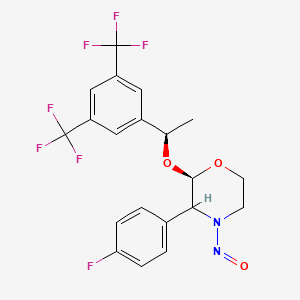 (2R)-2-((R)-1-(3,5-bis(trifluoromethyl)phenyl)ethoxy)-3-(4-fluorophenyl)-4-nitrosomorpholine