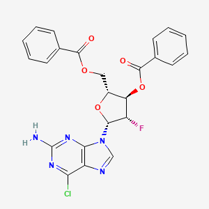 (2R,3R,4S,5R)-5-(2-amino-6-chloro-9H-purin-9-yl)-2-((benzoyloxy)methyl)-4-fluorotetrahydrofuran-3-yl benzoate