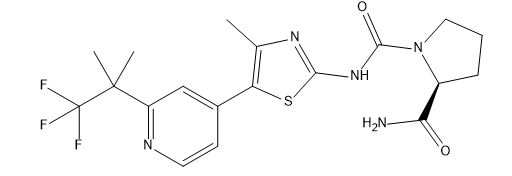 (2S)-N1-[4-Methyl-5-[2-(2,2,2-trifluoro-1,1-dimethylethyl)-4-pyridinyl]-2-thiazolyl]-1,2-pyrrolidine