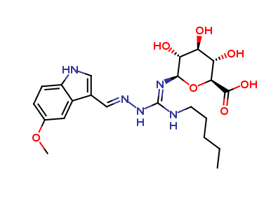 (2S,3S,4S,5R,6R)-3,4,5-trihydroxy-6-((E)-(((E)-2-((5-methoxy-1H-indol-3-yl)methylene)hydrazinyl)(pen