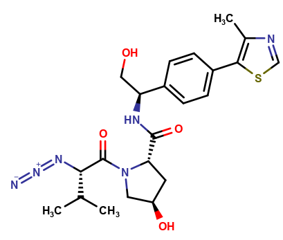 (2S,4R)-1-((S)-2-azido-3-methylbutanoyl)-4-hydroxy-N-((R)-2-hydroxy-1-(4-(4-methylthiazol-5-yl)phenyl)ethyl)pyrrolidine-2-carboxamide