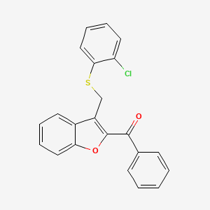 (3-{[(2-chlorophenyl)sulfanyl]methyl}-1-benzofuran-2-yl)(phenyl)methanone