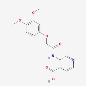 3-{[(3,4-Dimethoxyphenoxy)acetyl]amino} isonicotinic acid