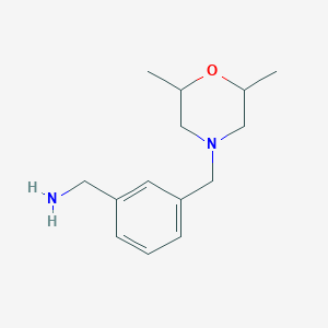 {3-[(2,6-Dimethylmorpholin-4-yl)methyl]phenyl}methanamine