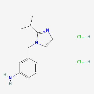 {3-[(2-Isopropyl-1H-imidazol-1-yl)methyl]-phenyl}amine dihydrochloride