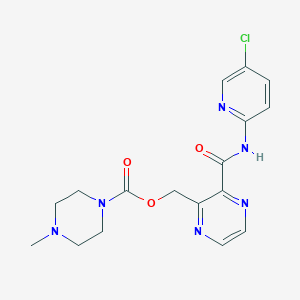 {3-[(5-chloropyridin-2-yl)carbamoyl]pyrazin-2-yl}methyl 4-methylpiperazine-1-carboxylate