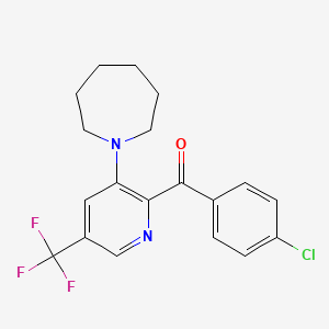 [3-(1-azepanyl)-5-(trifluoromethyl)-2-pyridinyl](4-chlorophenyl)methanone