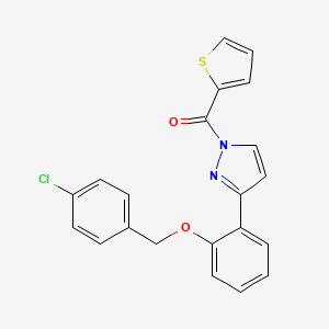 (3-{2-[(4-chlorobenzyl)oxy]phenyl}-1H-pyrazol-1-yl)(2-thienyl)methanone