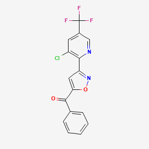 {3-[3-chloro-5-(trifluoromethyl)-2-pyridinyl]-5-isoxazolyl}(phenyl)methanone