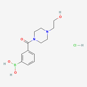 (3-(4-(2-Hydroxyethyl)piperazine-1-carbonyl)phenyl)boronic acid hydrochloride