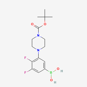 (3-(4-(tert-butoxycarbonyl)piperazin-1-yl)-4,5-difluorophenyl)boronic acid