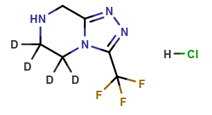 3-(Trifluoromethyl)-5,6,7,8-tetrahydro-[1,2,4]triazolo[4,3-a]pyrazine-d4 .HCl(5,5,6,6-d4)