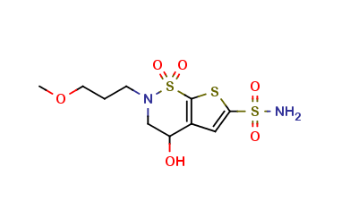 3,4-Dihydro-4-hydroxy-2-(3-methoxypropyl)-2H-thieno[3,2-e]-1,2-thiazine-6-sulfonamide 1,1-dioxide