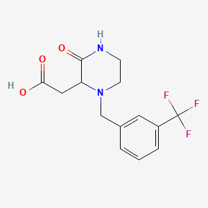 {3-Oxo-1-[3-(trifluoromethyl)benzyl]-2-piperazinyl}acetic acid