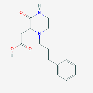 [3-Oxo-1-(3-phenylpropyl)-2-piperazinyl]-acetic acid