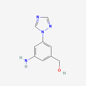 (3-amino-5-(1H-1,2,4-triazol-1-yl)phenyl)methanol