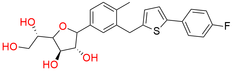 (3R,4R)-2-((S)-1,2-dihydroxyethyl)-5-(3-((5-(4-fluorophenyl)thiophen-2-yl)methyl)-4-methylphenyl)tetrahydrofuran-3,4-diol