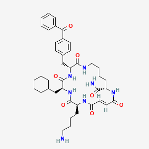 (3R,6S,9S,12E,16S)-9-(4-Aminobutyl)-3-[(4-benzoylphenyl)methyl]-6-(cyclohexylmethyl)-2,5,8,11,14-pentaoxo-1,4,7,10,15-pentaazacycloeicos-12-ene-16-carboxamide