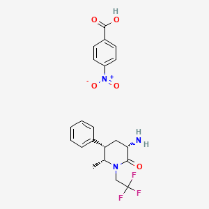 (3S,5S,6R)-6-Methyl-2-oxo-5-phenyl-1-(2,2,2-trifluoroethyl)piperidin-3-aminium 4- nitrobenzoate