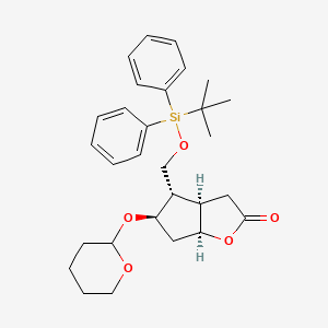 (3aR,4S,5R,6aS)-4-(tert-Butyldiphenylsilyloxy)methyl-5-tetrahydropyranyloxy-hexahydro-2H-cyclopenta[b]furan-2-one