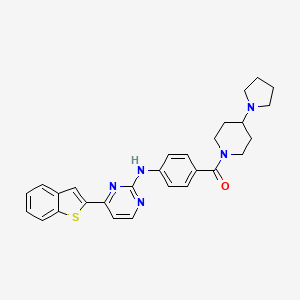 [4-[(4-Benzo[b]thien-2-yl-2-pyrimidinyl)amino]phenyl][4-(1-pyrrolidinyl)-1-piperidinyl]-methanone