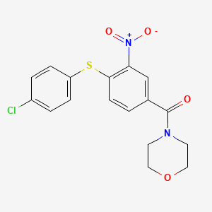 {4-[(4-chlorophenyl)sulfanyl]-3-nitrophenyl}(morpholino)methanone