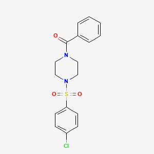{4-[(4-chlorophenyl)sulfonyl]piperazino}(phenyl)methanone