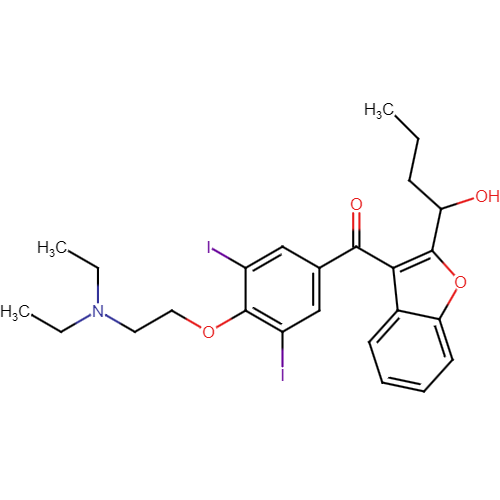 (4-(2-(diethylamino)ethoxy)-3,5-diiodophenyl)(2-(1-hydroxybutyl)benzofuran-3-yl)methanone