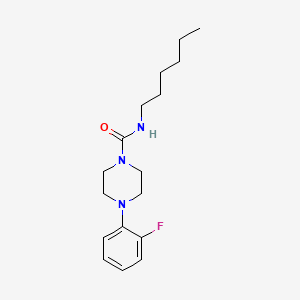 (4-(2-Fluorophenyl)piperazinyl)-N-hexylformamide