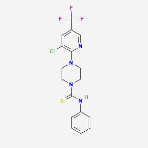 (4-(3-chloro-5-(trifluoromethyl)(2-pyridyl))piperazinyl)(phenylamino)methane-1-thione