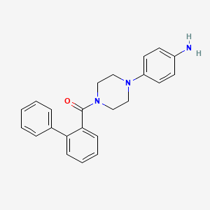 {4-[4-(Biphenyl-2-ylcarbonyl)piperazin-1-yl]phenyl}amine