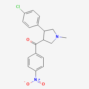 [4-(4-chlorophenyl)-1-methyltetrahydro-1H-pyrrol-3-yl](4-nitrophenyl)methanone
