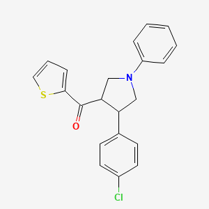 [4-(4-chlorophenyl)-1-phenyltetrahydro-1H-pyrrol-3-yl](2-thienyl)methanone