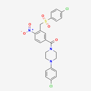 [4-(4-chlorophenyl)piperazino](3-{[(4-chlorophenyl)sulfonyl]methyl}-4-nitrophenyl)methanone
