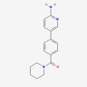 (4-(6-Aminopyridin-3-yl)phenyl)(piperidin-1-yl)methanone