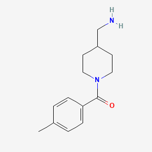 [4-(Aminomethyl)piperidin-1-yl](4-methylphenyl)methanone