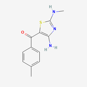 (4-Amino-2-(methylamino)thiazol-5-yl)(p-tolyl)methanone